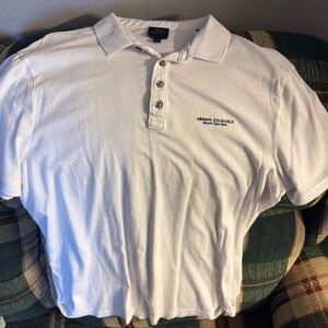Armani Exchange Classic White Polo for Men